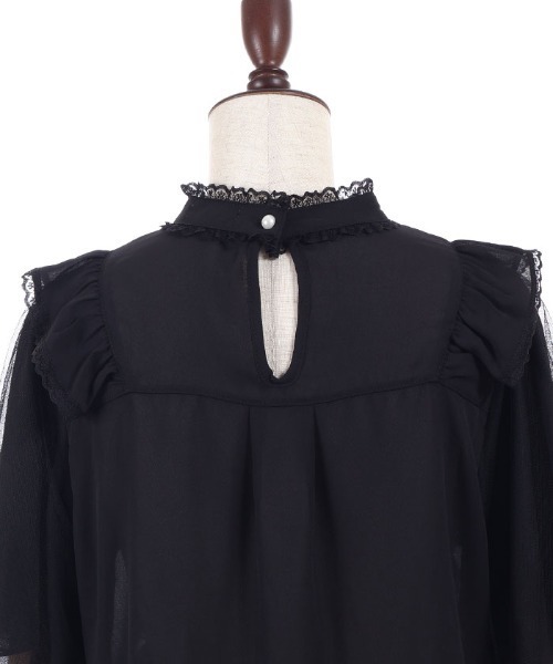 axes femme POETIQUE（アクシーズファムポエティック）の「チョーカー風フリルブラウス（シャツ/ブラウス・レディース・ホワイト/サックスブルー/ブラック・MEDIUM）」の17枚目の写真