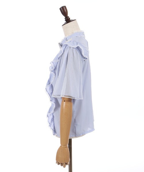 axes femme POETIQUE（アクシーズファムポエティック）の「チョーカー風フリルブラウス（シャツ/ブラウス・レディース・ホワイト/サックスブルー/ブラック・MEDIUM）」の20枚目の写真