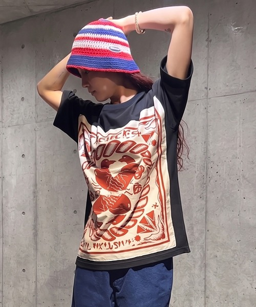 BACANCES ALL INCLUSIVE（バカンサスオールインクルーシブ）の「BC SKEM BANDANA T- SHIRTS[YATAGARASU]（Tシャツ/カットソー・メンズ・ホワイト/ブラック・L/XL）」の2枚目の写真