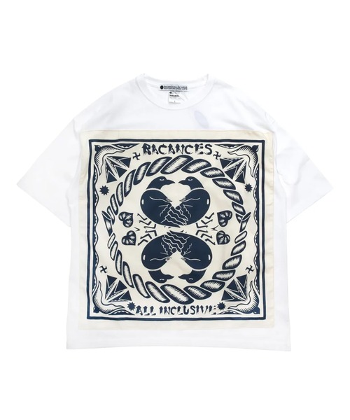 BACANCES ALL INCLUSIVE（バカンサスオールインクルーシブ）の「BC SKEM BANDANA T- SHIRTS[YATAGARASU]（Tシャツ/カットソー・メンズ・ホワイト/ブラック・L/XL）」の7枚目の写真