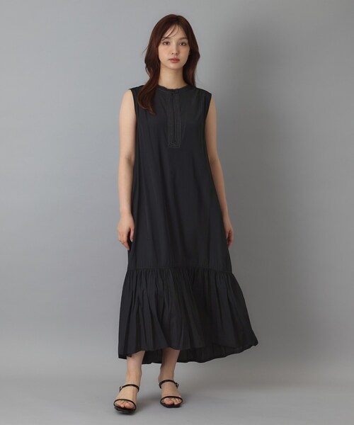 DRESSTERIOR（ドレステリア）の「【ウォッシャブル】ノースリーブギャザーヘムワンピース（ワンピース・レディース・ベージュ/ブラック・38）」の10枚目の写真