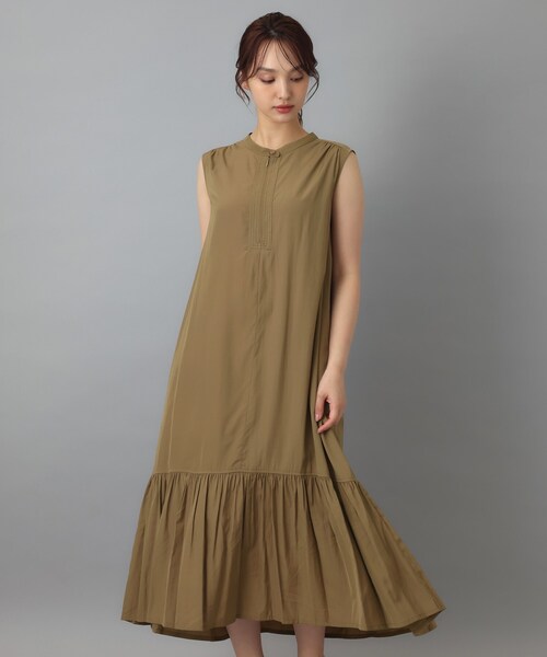 DRESSTERIOR（ドレステリア）の「【ウォッシャブル】ノースリーブギャザーヘムワンピース（ワンピース・レディース・ベージュ/ブラック・38）」の13枚目の写真