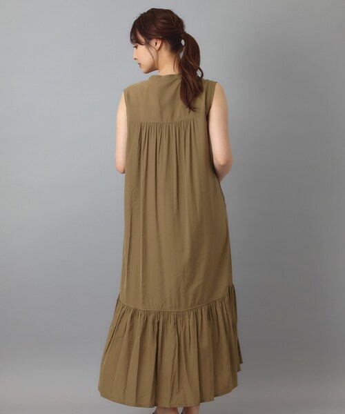 DRESSTERIOR（ドレステリア）の「【ウォッシャブル】ノースリーブギャザーヘムワンピース（ワンピース・レディース・ベージュ/ブラック・38）」の14枚目の写真