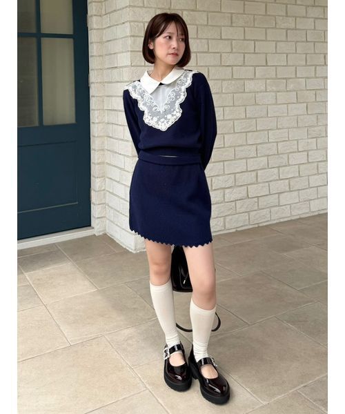 Lily Brown ワンピースドレス ネイビー LILY BROWN｜リリーブラウンのワンピース/ドレス（ブルー・ネイビー