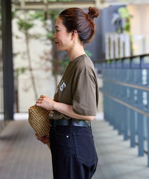 Russell Athletic(ラッセルアスレティック)の「ウォッシャブル / RUSSELL ATHLETIC / ラッセル アスレティック 別注 ロゴTEE(Tシャツ/カットソー・レディース・グリーン/チャコールグレー/ネイビー・FREE)」の8枚目の写真