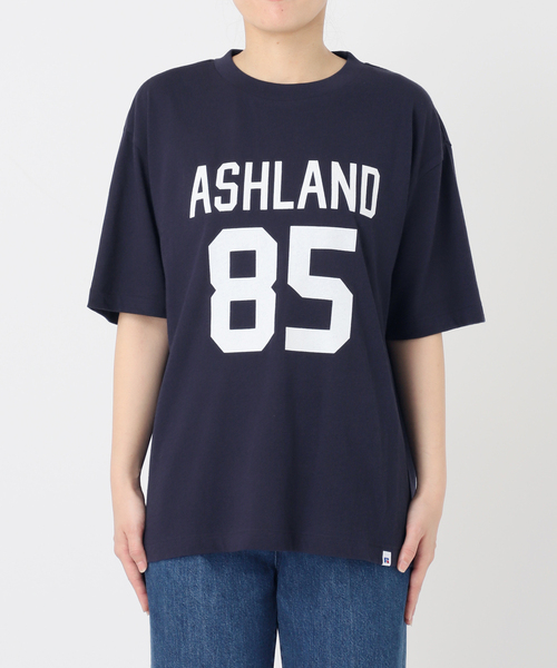 Russell Athletic(ラッセルアスレティック)の「ウォッシャブル / RUSSELL ATHLETIC / ラッセル アスレティック 別注 ロゴTEE(Tシャツ/カットソー・レディース・グリーン/チャコールグレー/ネイビー・FREE)」の22枚目の写真