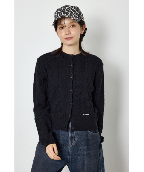 RODEO CROWNS WIDE BOWL（ロデオクラウンズワイドボウル）の「MINI CABLE ニット（ニット/セーター・レディース・アイボリー/ピンク/ライム/ブラック/グレー/ブラウン・FREE）」の2枚目の写真