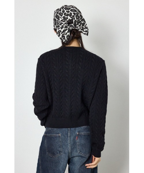 RODEO CROWNS WIDE BOWL（ロデオクラウンズワイドボウル）の「MINI CABLE ニット（ニット/セーター・レディース・アイボリー/ピンク/ライム/ブラック/グレー/ブラウン・FREE）」の13枚目の写真