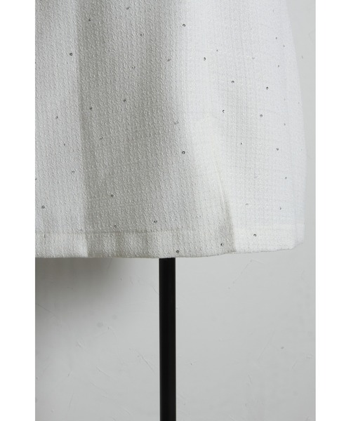 tocco closet(トッコ クローゼット)の「【S・Mサイズ展開】スパンコール入りラメツイードミニワンピース(ワンピース・レディース・オフホワイト/ブルー・M/S)」の20枚目の写真