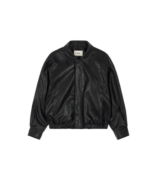 DEINET（ダイニット）の「FAUX-LEATHER BOMBER BANDED JUMPER FOR MEN IN BLACK（ライダースジャケット・レディース・その他・L）」の2枚目の写真