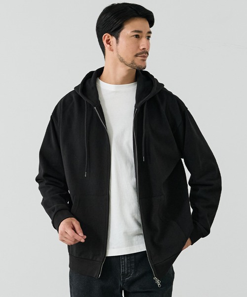 coca(coca)(コカ)の「COTTON from the U.S.ZIPパーカー(パーカー・メンズ・ブラック/グレー・L/XL/M)」の1枚目の写真