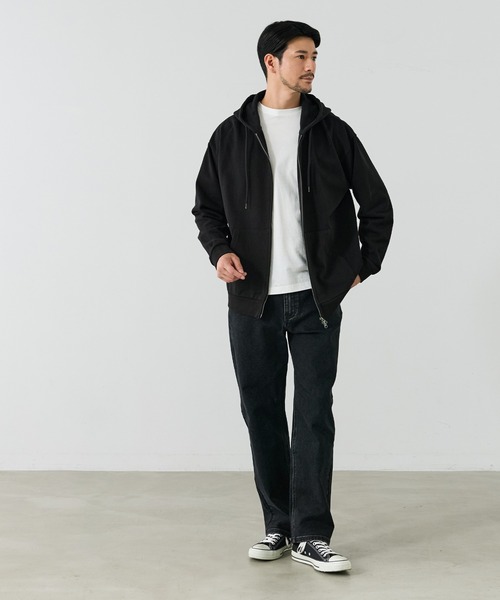 coca(coca)(コカ)の「COTTON from the U.S.ZIPパーカー(パーカー・メンズ・ブラック/グレー・L/XL/M)」の3枚目の写真