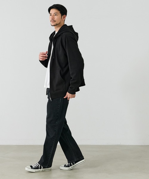 coca(coca)(コカ)の「COTTON from the U.S.ZIPパーカー(パーカー・メンズ・ブラック/グレー・L/XL/M)」の4枚目の写真
