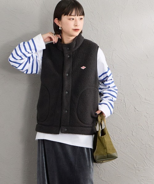 DANTON（ダントン）の「【WEB先行予約】[DANTON/ダントン] スタンドカラーボアベスト（ベスト・レディース・ベージュ/ブラック・S）」の15枚目の写真