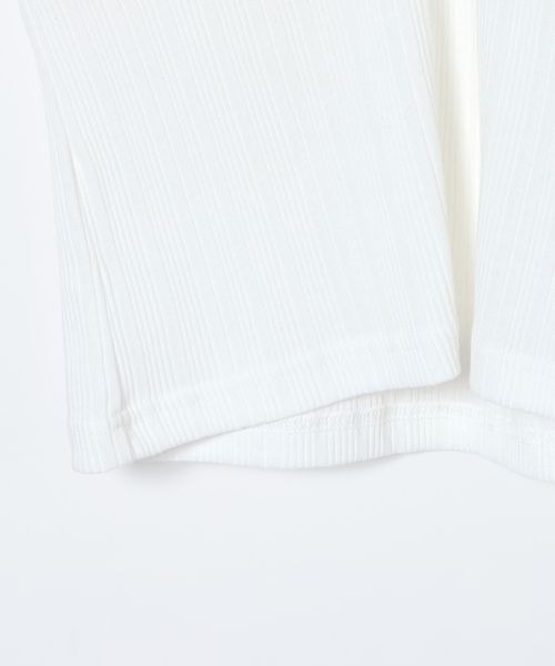 JEANASIS(ジーナシス)の「レースリブギャザーLS TEE/1067537(Tシャツ/カットソー・レディース・ホワイト/ブラック/カーキ系・FREE)」の8枚目の写真