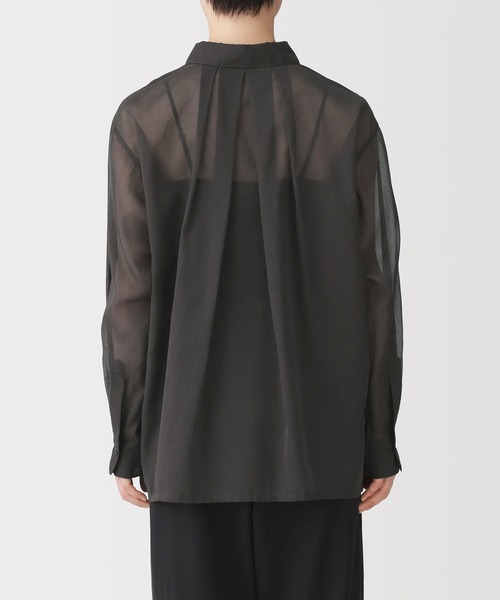 無印良品(ムジルシリョウヒン)の「婦人 強撚シアー 長袖シャツ(シャツ/ブラウス・レディース・グレー系/グレー系1/ブラウン系/ダークブラウン・XL/L/M/S)」の5枚目の写真