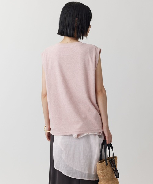 BABYLONE(バビロン)の「【STAR&STRIPE】パイルボックスTEE<セットアップ対応>(Tシャツ/カットソー・レディース・ベージュ/ベビーピンク/チャコール・フリー)」の22枚目の写真