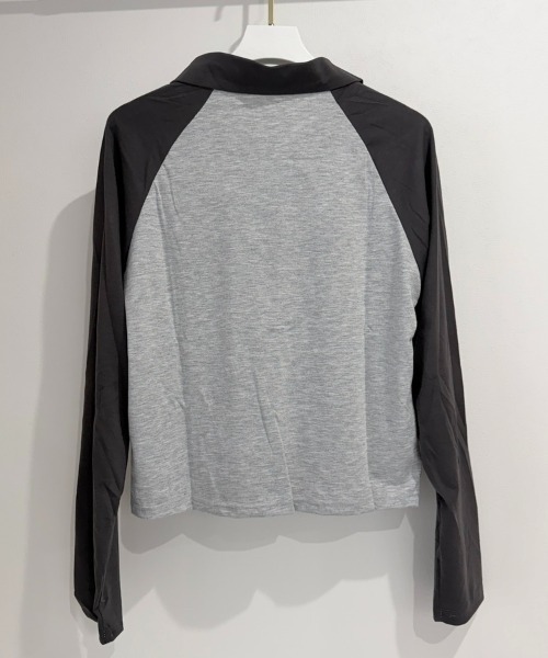 Beststore(ベストストア)の「「全3色」バイカラーロゴ入りロングスリーブポロシャツ レトロ 韓国ファッション(Tシャツ/カットソー・レディース・ブラック/ブラウン/グレー・FREE)」の19枚目の写真