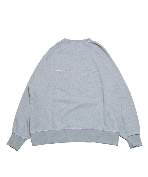 CONVERSE TOKYO(コンバーストウキョウ)の「BI-COLOR STAR★ PATCH SWEAT(Tシャツ/カットソー・レディース・ネイビー/ブラック/杢グレー・MEDIUM/SMALL)」の5枚目の写真