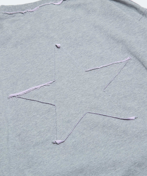 CONVERSE TOKYO(コンバーストウキョウ)の「BI-COLOR STAR★ PATCH SWEAT(Tシャツ/カットソー・レディース・ネイビー/ブラック/杢グレー・MEDIUM/SMALL)」の7枚目の写真