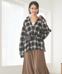 チェック2WAYBIGシャツ