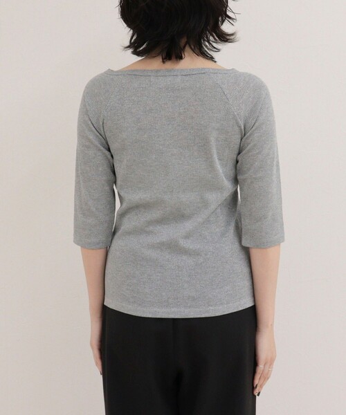 fredy emue（フレディエミュ）の「ラメテレコボートネックカットソー（Tシャツ/カットソー・レディース・ネイビー/ホワイト系その他/ベビーピンク・38）」の16枚目の写真