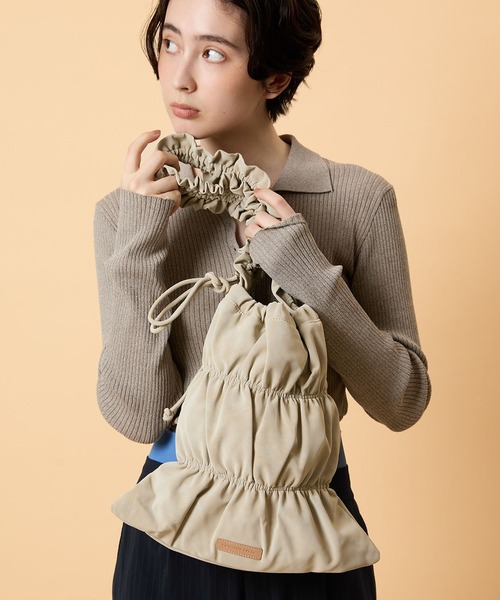 CONTROL FREAK / CTFK（コントロールフリーク）の「CONTROL FREAK(コントロールフリーク)ギャザーフラット2WAYバッグ（トートバッグ・レディース・サンドグレー/パープル/ブラック・FREE）」の13枚目の写真