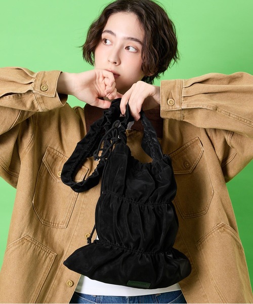 CONTROL FREAK / CTFK（コントロールフリーク）の「CONTROL FREAK(コントロールフリーク)ギャザーフラット2WAYバッグ（トートバッグ・レディース・サンドグレー/パープル/ブラック・FREE）」の18枚目の写真