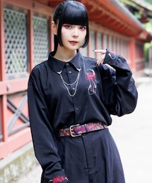 REZEN（リゼン）の「彼岸花×月刺繍シャツ（シャツ/ブラウス）」
