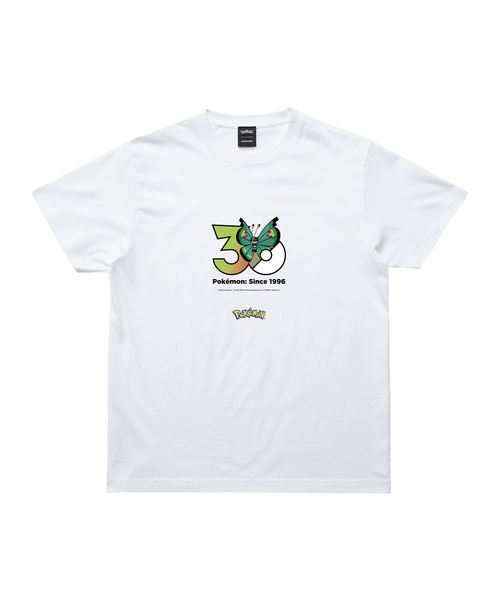 ZOZOSPOT(ゾゾスポット)の「Pokemon 30th Anniversary 1025 T-shirt 「ビビヨン(ていえんのもよう)」(Tシャツ/カットソー・レディース・ホワイト・SMALL/MEDIUM/LARGE/X-LARGE/XX-LARGE/XXX-LARGE/100cm/110cm/120cm/130cm/140cm/150cm/160cm)」の1枚目の写真