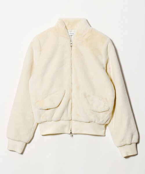 ATTISESSION(アティセッション)の「<ATTISESSION>フラッフィー ショートブルゾン(ブルゾン・レディース・ブラック/オフホワイト・38/36)」の1枚目の写真
