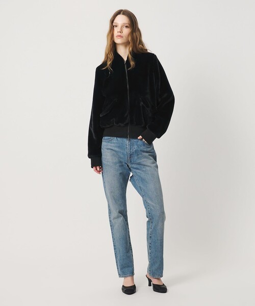 ATTISESSION(アティセッション)の「<ATTISESSION>フラッフィー ショートブルゾン(ブルゾン・レディース・ブラック/オフホワイト・38/36)」の8枚目の写真