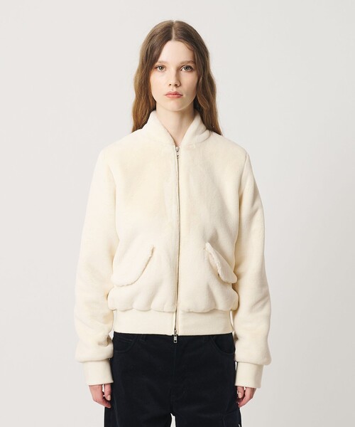 ATTISESSION(アティセッション)の「<ATTISESSION>フラッフィー ショートブルゾン(ブルゾン・レディース・ブラック/オフホワイト・38/36)」の10枚目の写真