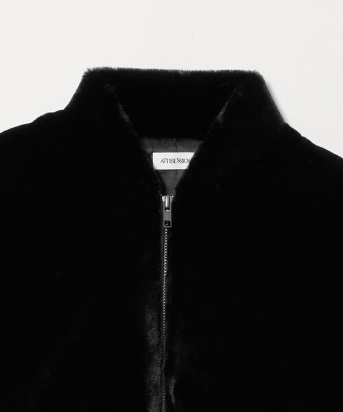 ATTISESSION(アティセッション)の「<ATTISESSION>フラッフィー ショートブルゾン(ブルゾン・レディース・ブラック/オフホワイト・38/36)」の21枚目の写真