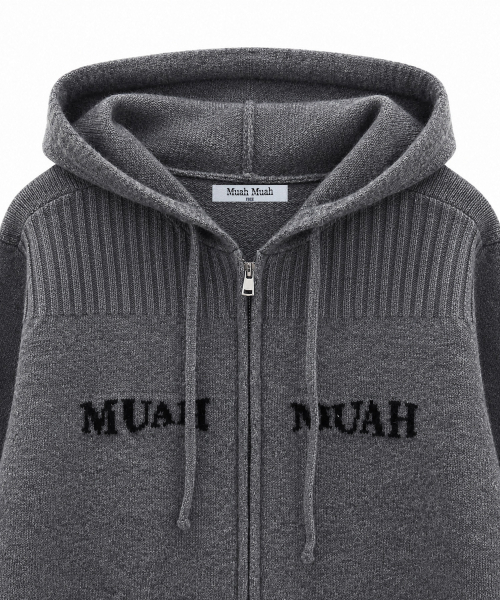 muahmuah（ムーアムーア）の「ジャカード ニット フードジップアップ [メランジ]（パーカー・レディース・その他・FREE）」の16枚目の写真