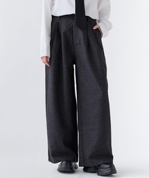 SOCCE（ソーシー）の「ウールブレンドヘリンボーン2タックワイドスラックス（その他パンツ）」