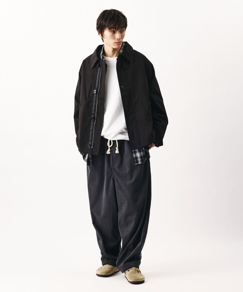 FREAK'S STORE(フリークスストア)の「限定展開 ワイド ウェール コーデュロイ イージーパンツ / 太畝(その他パンツ・メンズ・チャコールグレー/ブラウン/オフホワイト/サックスブルー/ブラック・MEDIUM/LARGE/SMALL)」の12枚目の写真