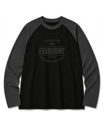 アーチレタリング オーバーサイズ ラグラン長袖Tシャツ ブラック
