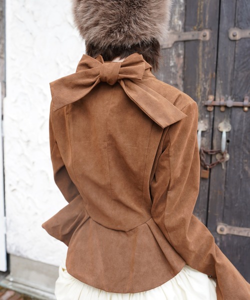 OJYON(オジョン)の「rocinante pepuramu jacket top(その他アウター・レディース・ブラック/ブラウン・MEDIUM/SMALL)」の12枚目の写真