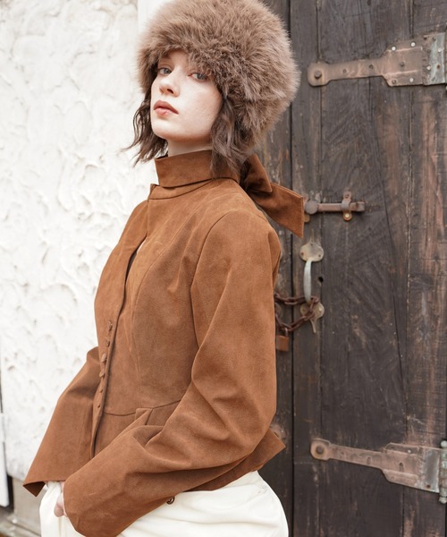 OJYON(オジョン)の「rocinante pepuramu jacket top(その他アウター・レディース・ブラック/ブラウン・MEDIUM/SMALL)」の14枚目の写真