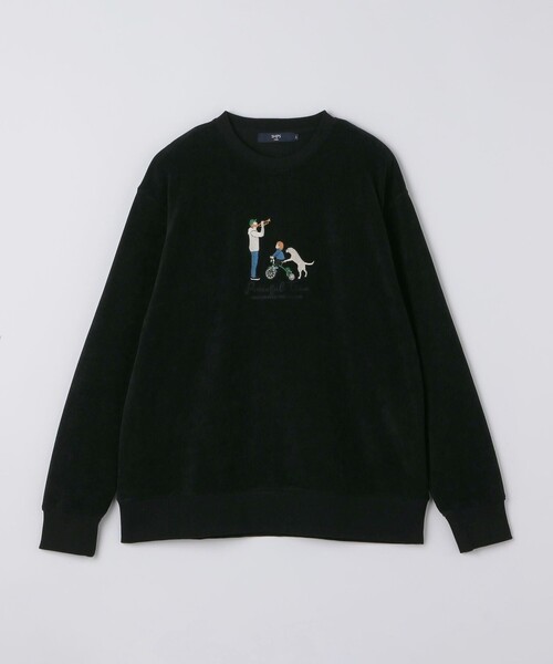SHIPS Colors（シップス カラーズ）の「エンブロイダリー カットコール スウェット（スウェット・メンズ・ブラウン/グレー/ブラック/ナチュラル・MEDIUM/LARGE/X-LARGE）」の2枚目の写真