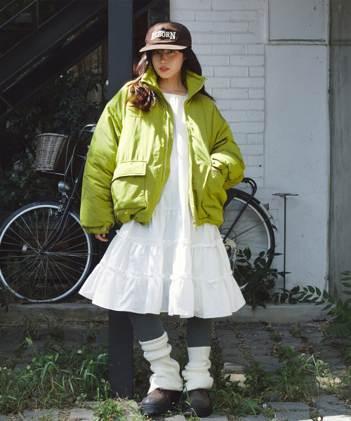 RONRON（ロンロン）の「DOUBLE POCKET PUFFER PADDING OLIVE（ダウンジャケット/コート・レディース・その他・FREE）」の3枚目の写真
