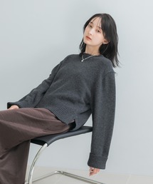 『WEB/一部店舗限定』エクストラファインサイドスリットニット