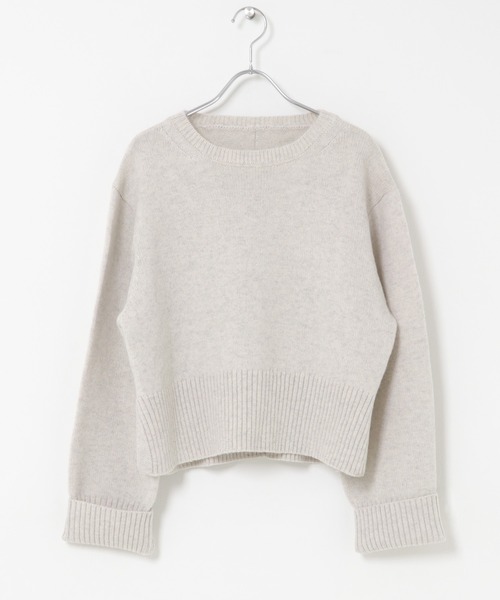 URBAN RESEARCH ROSSO WOMEN(アーバンリサーチ ロッソ)の「『WEB/一部店舗限定』エクストラファインサイドスリットニット(ニット/セーター・レディース・ブルー系その他/オフホワイト/ライトグレー/チャコールグレー/ピンク・FREE)」の15枚目の写真