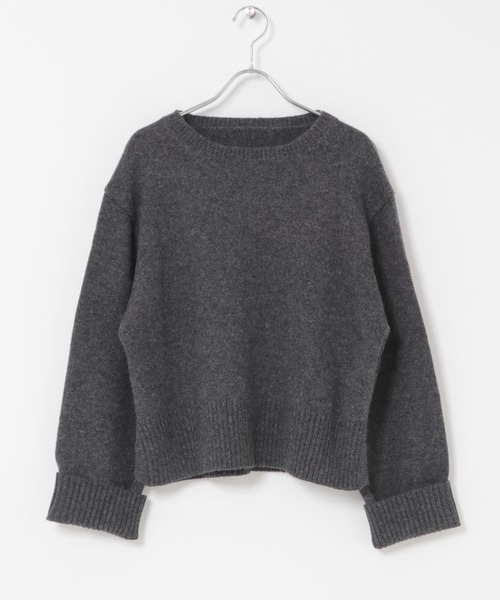 URBAN RESEARCH ROSSO WOMEN(アーバンリサーチ ロッソ)の「『WEB/一部店舗限定』エクストラファインサイドスリットニット(ニット/セーター・レディース・ブルー系その他/オフホワイト/ライトグレー/チャコールグレー/ピンク・FREE)」の17枚目の写真