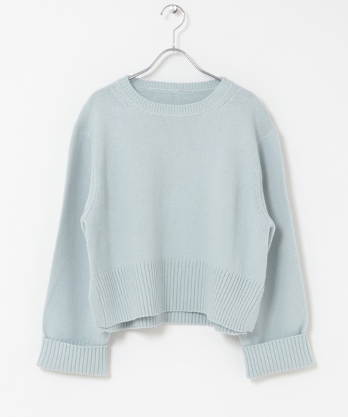URBAN RESEARCH ROSSO WOMEN(アーバンリサーチ ロッソ)の「『WEB/一部店舗限定』エクストラファインサイドスリットニット(ニット/セーター・レディース・ブルー系その他/オフホワイト/ライトグレー/チャコールグレー/ピンク・FREE)」の20枚目の写真