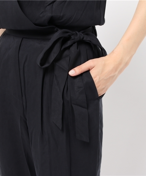 MOUSSY（マウジー）の「WAIST RIBBON ALL IN ONE（つなぎ/オールインワン・レディース・ベージュ/ネイビー・1/2）」の10枚目の写真