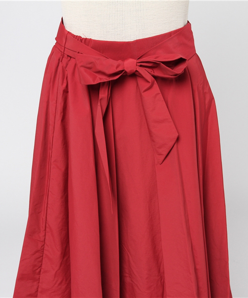 un dix cors（アンディコール）の「ボリュームフレアスカート（スカート・レディース・ベージュ/レッド・ﾌﾘ-）」の7枚目の写真