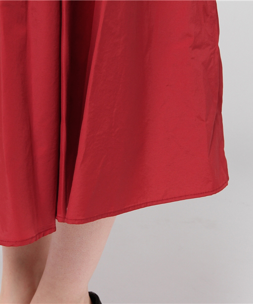 un dix cors（アンディコール）の「ボリュームフレアスカート（スカート・レディース・ベージュ/レッド・ﾌﾘ-）」の9枚目の写真