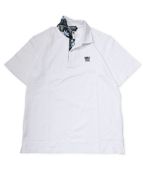 DOUBLE STEAL（ダブルスティール）の「Prepeller Aloha POLO　ポロシャツ（ポロシャツ・メンズ・ホワイト×レッド/カーキ/ホワイト×ネイビー/ブラック系その他/ブラック×レッド・LARGE/X-LARGE/MEDIUM）」の3枚目の写真